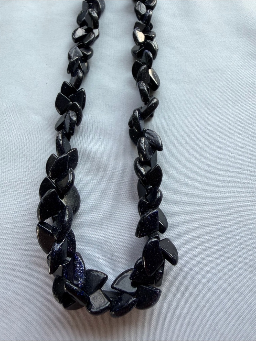 Dark Purple Sparkle Bead Necklace Faceted Crystal Statement Womens Jewelry New